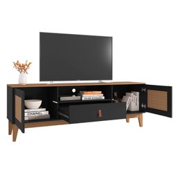 Rack para TV até 60 Polegadas Pés em Madeira Maciça 160cm Esmeralda Versátile - 6