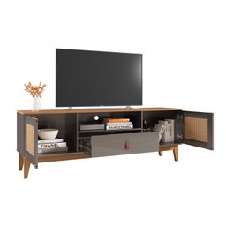 Rack para TV até 60 Polegadas Pés em Madeira Maciça 160cm Esmeralda Versátile - 7