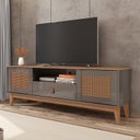 Ver imagem 2 de Rack para TV até 60 Polegadas Pés em Madeira Maciça 160cm Esmeralda Versátile