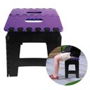Ver imagem 4 de Banco Dobrável para Camping Multiuso até 100kg Banqueta de Plástico Roxa