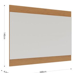 Painel para Tv Suspenso Nilo Off White Matte Freijó - Colibri - 5