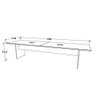 Conjunto Sala de Reunião Mesa 3,20m Painel para Tv Ng F5 Cor:nogal com Preto - 5