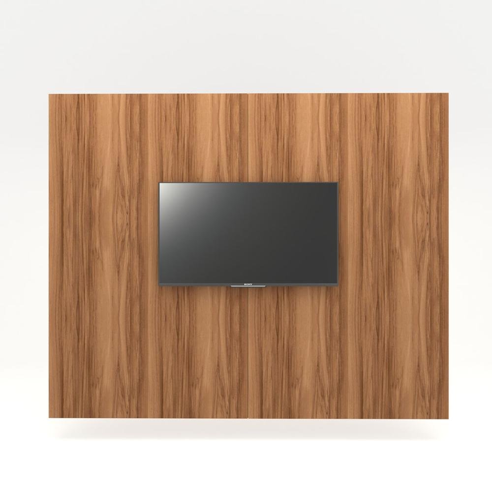 Conjunto Sala de Reunião Mesa 3,20m Painel para Tv Ng F5 Cor:nogal com Preto - 13