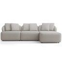 Ver imagem 3 de Sofá 3 Lugares com Chaise Direito Sala Living 248cm Arlo F04 Linho Cru - Lyam Decor