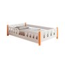 Cama Infantil Montessoriana Melissa Branca com Grade e Luminária Led - 2