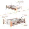 Cama Infantil Montessoriana Melissa Branca com Grade e Luminária Led - 3