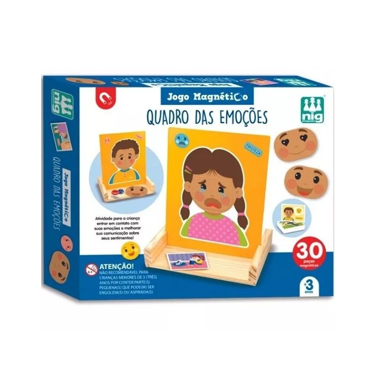Jogo Magnetico Quadro das Emoçoes NIG Brinquedos