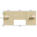 Ver imagem 2 de Cabeceira Casal Modular Lumen Off White com Kit Tomada e LED - Incorplac