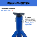 Ver imagem 3 de Kit 4 Cavaletes Automotivos Tipo Preguiça 2 Toneladas Suporte Reforçado Trava de Segurança Carros