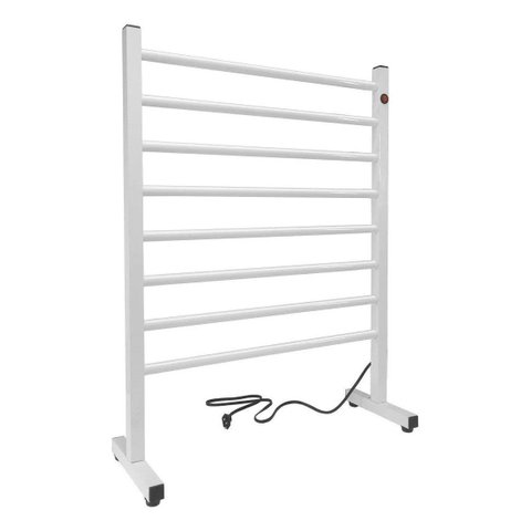 Aquecedor de Toalhas Toalheiro Elétrico 8 Barras Portátil:Branco