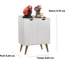 Ver imagem 3 de Aparador 2 Portas Buffet Acalanto Cantinho Café Pés Palito Branco - Comprar Moveis em Casa