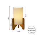 Ver imagem 4 de Abajour Luminaria Canhão de Mesa 39 Cm Vitoria Linho Palha Redondo Ambientes