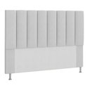Ver imagem 1 de Cabeceira Estofada Libia 140CM Casal Courino Branco - D A DECOR