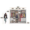 Ver imagem 2 de Guarda Roupa Casal Atlanta 3 Portas 6 Gavetas Neve com Espelho – Novo Horizonte