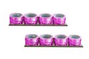 Ver imagem 1 de Kit 8 Porta Temperos Condimento Magnetico Colorido Inox Imã Roxo