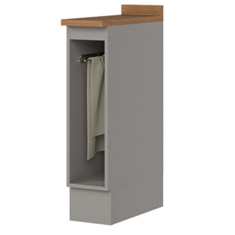 Balcao Porta Toalha Tampo 20 Cm C362 Americana Cinza Nature Henn