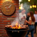 Ver imagem 2 de Relógio de Parede - Barbecue Churrasco -efeito 3d -25x25x2cm