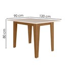 Ver imagem 2 de Mesa de Jantar Kate 4 Lugares Retangular MDP Off White Poliman Móveis