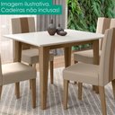 Ver imagem 3 de Mesa de Jantar Kate 4 Lugares Retangular MDP Off White Poliman Móveis