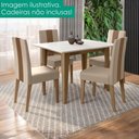 Ver imagem 4 de Mesa de Jantar Kate 4 Lugares Retangular MDP Off White Poliman Móveis