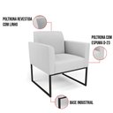 Ver imagem 6 de Poltrona Base Industrial Preto Marisa Linho D03 - D’Rossi A05 Cinza
