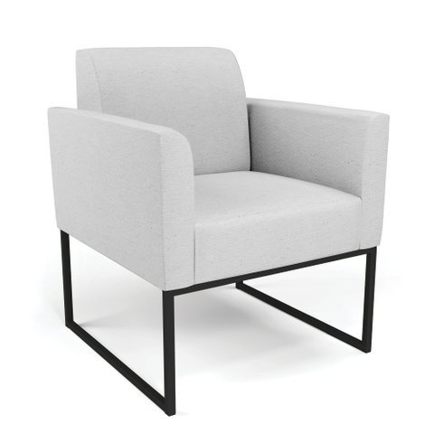 Poltrona Base Industrial Preto Marisa Linho D03 - D’Rossi A05 Cinza