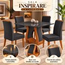 Ver imagem 5 de Conjunto Sala de Jantar 4 Lugares Retangular Tampo de MDF Inspirare