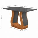 Ver imagem 3 de Conjunto Sala de Jantar 4 Lugares Retangular Tampo de MDF Inspirare