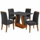 Ver imagem 2 de Conjunto Sala de Jantar 4 Lugares Retangular Tampo de MDF Inspirare