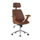 Ver imagem 2 de Cadeira de Escritório Presidente Giratória com Apoia Cabeça Office Lisboa