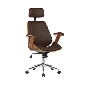 Cadeira de Escritório Presidente Giratória com Apoia Cabeça Office Lisboa