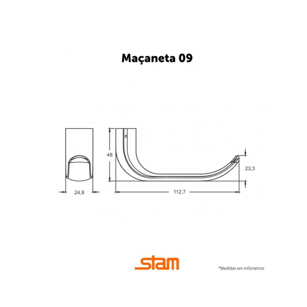 Fechadura Stam Externa 1601/09 Espelho Antique E-coat - 4