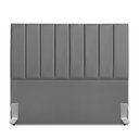 Ver imagem 1 de Cabeceira Estofada Casal Carla 140 Cm Corino Cinza