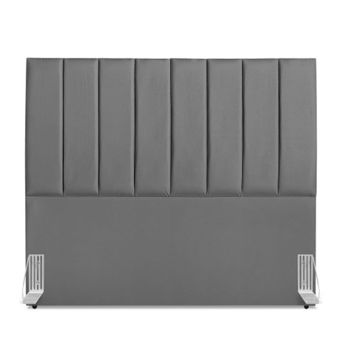 Cabeceira Estofada Casal Carla 140 Cm Corino Cinza