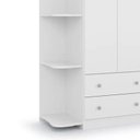 Ver imagem 3 de Guarda-roupa Infantil New Baby 2 Portas e 2 Gavetas Branco - Batrol Móveis