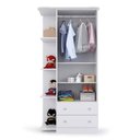 Ver imagem 4 de Guarda-roupa Infantil New Baby 2 Portas e 2 Gavetas Branco - Batrol Móveis