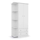 Ver imagem 1 de Guarda-roupa Infantil New Baby 2 Portas e 2 Gavetas Branco - Batrol Móveis