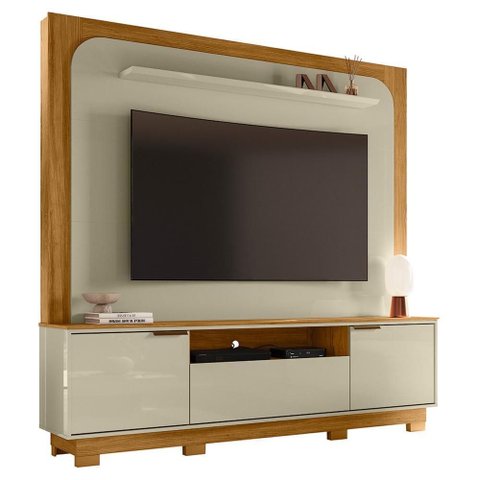 Estante Home Theater Nilo Cumaru/opala para Tv até 75” com Pés - Madetec