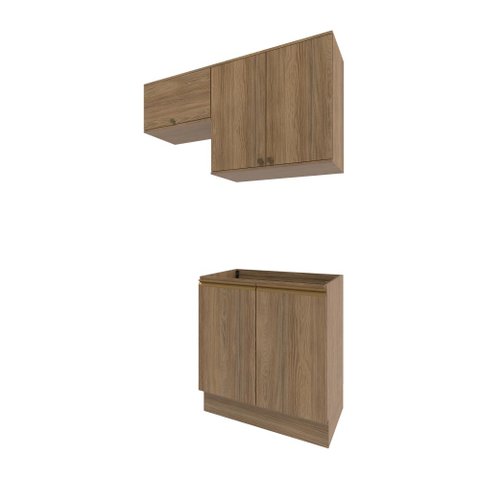 Lavanderia Modulada Kappesberg Celeste 3 Peças Nogueira 140cm