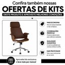 Ver mais imagens de Cadeira de Escritório Presidente em Corino e Madeira Coimbra Marrom