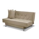 Ver imagem 4 de Sofá Cama 1,80m Lara Suede Bege Kaleo Decor