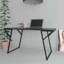 Ver imagem 2 de Escrivaninha Mesa Industrial Aço Carbono Base Preta Tampo Laca Vegas Preto