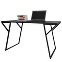 Ver imagem 1 de Escrivaninha Mesa Industrial Aço Carbono Base Preta Tampo Laca Vegas Preto