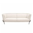 Ver imagem 5 de Sofá Oslo 2 Lugares 150cm Base Aço Preto Bouclé Off White - Sallar Home