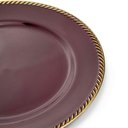 Ver imagem 3 de Sousplat de Plástico Vermelho e Dourado 33cm