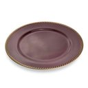 Ver imagem 4 de Sousplat de Plástico Vermelho e Dourado 33cm