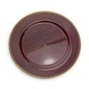 Ver imagem 1 de Sousplat de Plástico Vermelho e Dourado 33cm