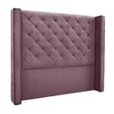 Ver imagem 1 de Cabeceira Decorativa Loewe King Size no Estrado MDF-MDP Veludo Roxo Gran Belo