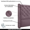Ver imagem 3 de Cabeceira Decorativa Loewe King Size no Estrado MDF-MDP Veludo Roxo Gran Belo