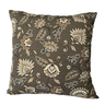Kit 2 Capas de Almofada Impermeável Jacquard Floral Marrom 45cmx45cm - 3